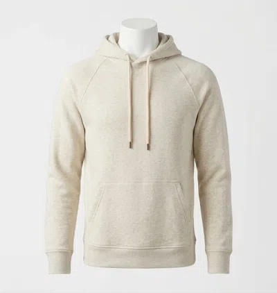 Faherty High Standard Fleece Hoodie In Antique Ivory Heather In Neutral
