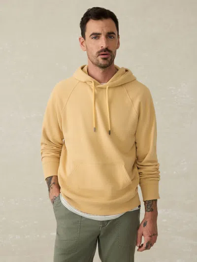 Faherty High Standard Fleece Hoodie In Sun Yellow