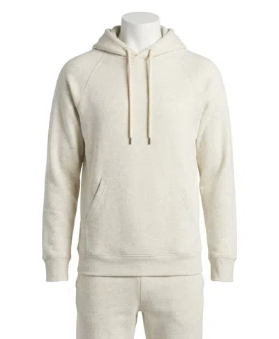 Faherty High Standard Fleece Long Sleeve Hoodie In Antique Ivory Heather In Neutral