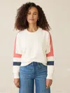 Faherty High Standard Fleece Varsity Crew T-shirt In Rosewood Field