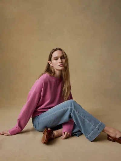 Faherty High Standard Fleece Vintage Crew T-shirt In Pink