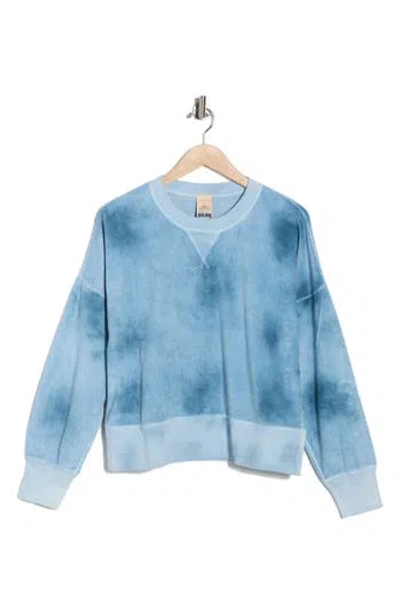 Faherty High Tide Tie Dye Pima Cotton Sweatshirt In Blue