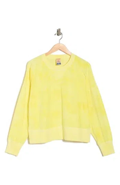Faherty High Tide Tie Dye Pima Cotton Sweatshirt In Yellow
