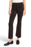 Faherty High Waist Ankle Flare Leg Corduroy Pants In Espresso