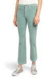 Faherty High Waist Ankle Flare Leg Corduroy Pants In Seaglass