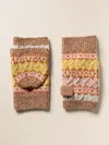 Faherty Highland Fairisle Pop Top Mitten In Brown
