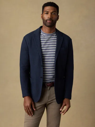 Faherty Highland Knit Blazer In Blue