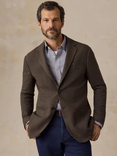 Faherty Highland Knit Blazer In Brown