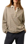 Faherty Hometown Rugby Top In Brown