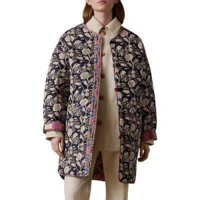 Faherty Hunting Island Reversible Organic Cotton Quilted Jacket In Multi