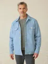 Faherty Indigo Herringbone Shirt Jacket In Blue Haven Wash