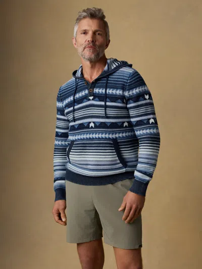 Faherty Indigo Hoodie In Blue