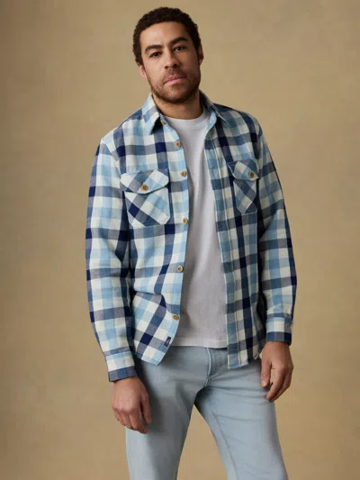 Faherty Indigo Overshirt In Blue