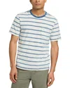 Faherty Short-sleeve Indigo Pocket T-shirt In White