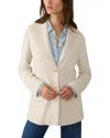 Faherty Inlet Knit Blazer In Light Oatmeal Melange