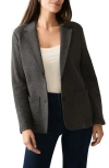 Faherty Inlet Cotton Blend Knit Blazer In Black Sky