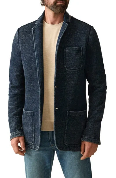 Faherty Inlet Cotton Knit Blazer In Hendricks Indigo