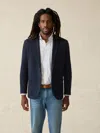 Faherty Inlet Herringbone Blazer In Navy Twilight Herringbone