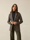 Faherty Inlet Houndstooth Blazer In Mocha Mountain Houndstooth