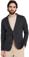 Faherty Inlet Knit Blazer Black Sky Melange In Black Sky Melange