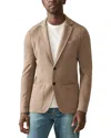 Faherty Inlet Knit Blazer Khaki Fields Melange In Brown