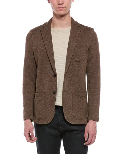 Faherty Inlet Knit Blazer In Brown