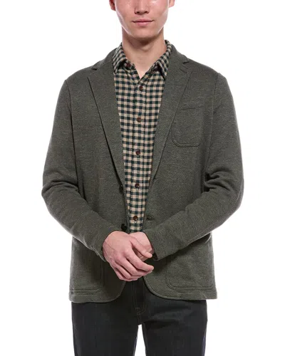 Faherty Inlet Knit Blazer In Green