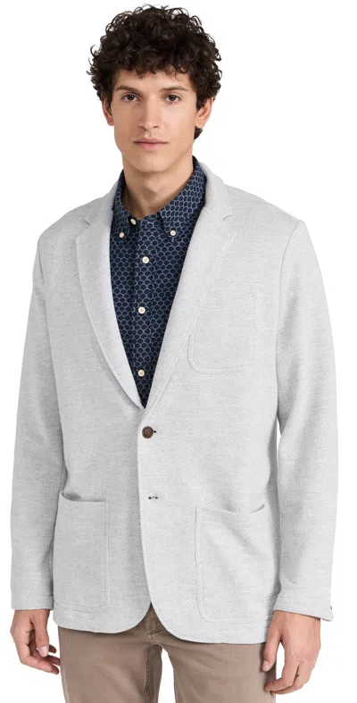 Faherty Inlet Slim Fit Knit Blazer In Heather Grey