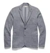 Faherty Inlet Knit Blazer In Medium Grey Melange In Multi
