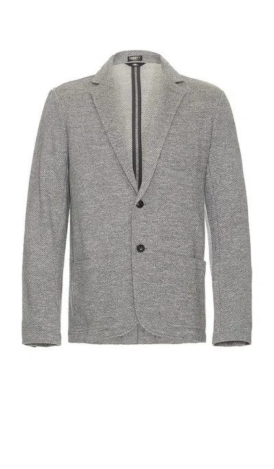 Faherty Inlet Knit Blazer In Medium Grey Melange