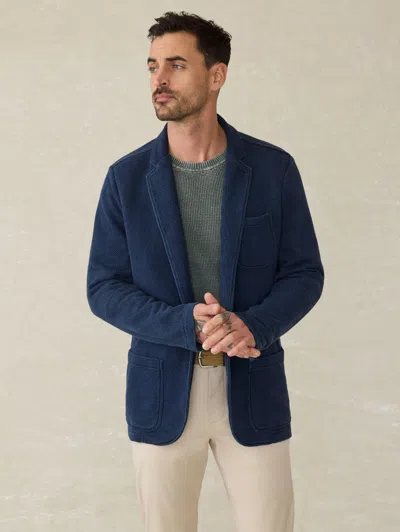 Faherty Inlet Knit Blazer (short) In Hendricks Indigo Wash