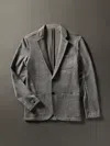 Faherty Inlet Knit Blazer (short) In Medium Grey Melange