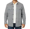 Faherty Inlet Knit Shirt Jacket Medium Grey Melange In Multi