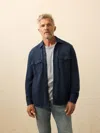 Faherty Inlet Chest-pocket Button Overshirt In Neutral