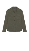 Faherty Inlet Knit Cpo Shirt In Green