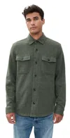 Faherty Inlet Knit Cpo Shirt Olive Leaf Melange In Green