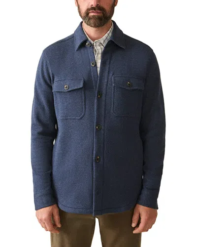Faherty Inlet Knit Jacket In Blue