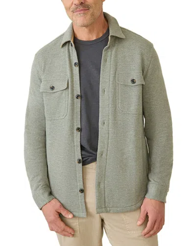 Faherty Inlet Knit Jacket In Green