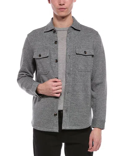 Faherty Inlet Knit Jacket In Gray