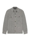 Faherty Legend Sweater Shirt In Fossil Grey Twill In Grey