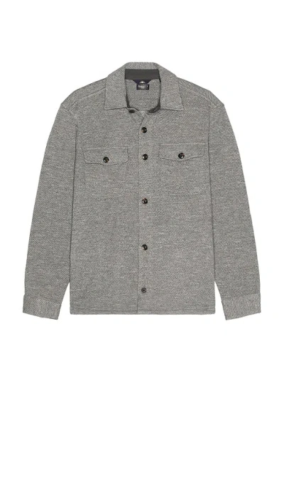 Faherty Legend Sweater Shirt In Fossil Grey Twill In Gray