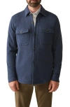 Faherty Inlet Knit Shirt Jacket In Navy Night Melange