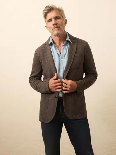 Faherty Inlet Knit Tweed Blazer In Multi