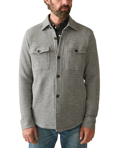 Faherty Legend Sweater Shirt In Fossil Grey Twill In Gray