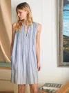 Faherty Isha Stripe Sleeveless Linen Dress In Day Lily Stripe
