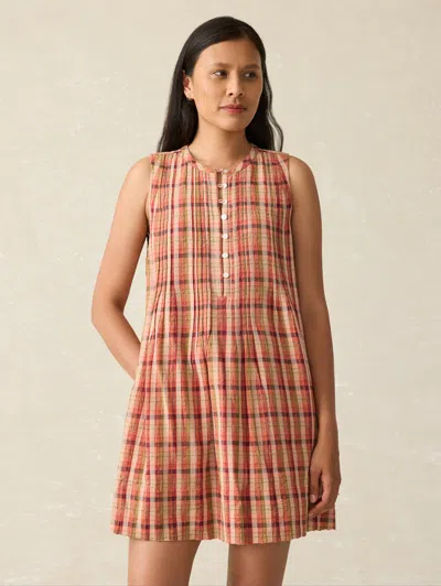Faherty Isha Dress In Sunset Gingham