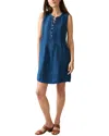Faherty Isha Linen Denim Shift Dress