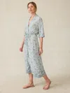 Faherty Island Times Tie Waist Midi Dress In Blue Water Floral