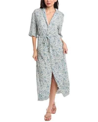 Faherty Island Midi Dress In Blue Water Floral