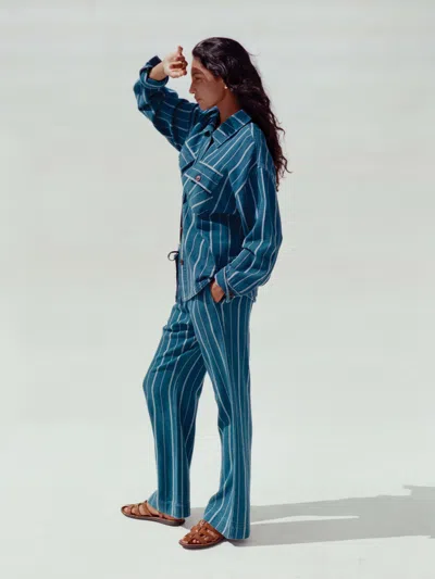 Faherty Island Tide Shirt Jacket In Blue